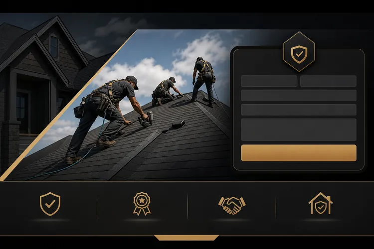 Roofing campaign page example built by Next Level Marketing Firm
